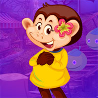 Free online html5 games - G4K Lovely Monkey Escape  game 
