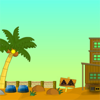 Free online html5 games - Wooden Desert House  game 