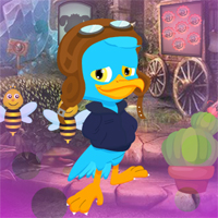 Free online html5 games - Games4king Blue Bird Girl Escape game 