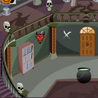 Free online html5 games - Halloween Palace Escape TollFreeGames game 