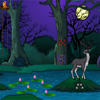 Free online html5 games - Games4Escape Halloween Deer Hunting Forest Escape game 