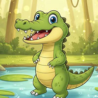 Free online html5 escape games - Young Crocodile Escape