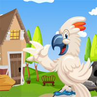 Free online html5 games - Happy White Cockatoo Rescue Games4King game 