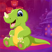 Free online html5 games - Games4King Horned Dinosaur Escape game 