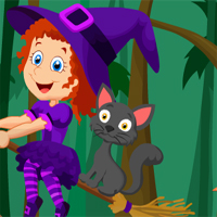 Free online html5 games - G4K Cute Witch Rescue  game 