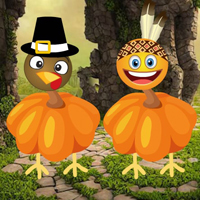Free online html5 games - Emoji Turkey Couple Escape HTML5 game 