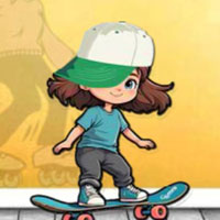 Free online html5 games - 8B Find Skating Super Girl Hazel game 