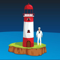Free online html5 escape games - Sail Man Reach Light House