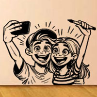 Free online html5 games - 8B Find Selfie Friends game 