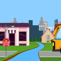 Free online html5 games - City School Bus Escape game 