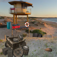 Free online html5 games - Sunny Summer Beach Escape game 