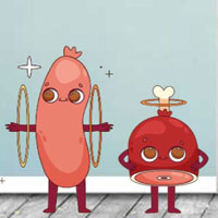 Free online html5 games - 8B Meatball Feast Escape game 