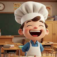 Free online html5 games - Laughing Chef Boy Escape  game 