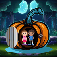 Free online html5 games -  G2R Siblings Escape Pumpkin Cage game 
