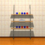 Free online html5 games - Three Colored Shelves Room Escape game 