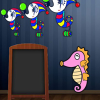 Free online html5 games - 8b Find Naughty Sea Horse game - WowEscape 