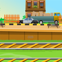 Free online html5 games - Ambulance Level Crossing Escape game 