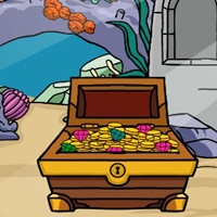 Free online html5 games - Gold Treasure Trove Escape From Underwater game - WowEscape 