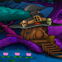 Free online html5 games - G4E Halloween Forests Escape game 