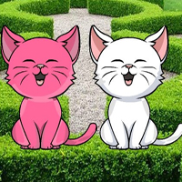 Free online html5 games - Cat Couple Garden Escape HTML5 game - WowEscape 