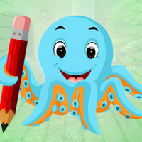 Free online html5 games - G4K Blue Octopus Escape game 