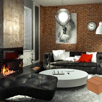 Free online html5 games - Modern Brick House Escape game 