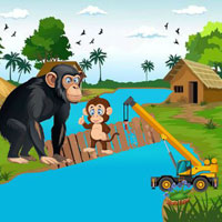 Free online html5 games - BIG The Clever Little Monkey game 