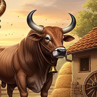 Free online html5 escape games - Farm House Strong Bullock Escape