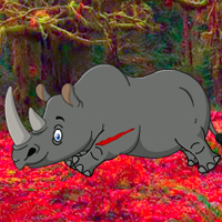 Free online html5 games - Big Rhinoceros Forest Escape game 