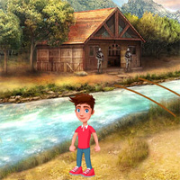 Free online html5 games - 8bGames River Forest House Escape game 