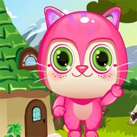 Free online html5 games - G4K Cute Pink Kitty Rescue game 