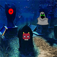 Free online html5 games - Halloween Ghost Forest Escape game 