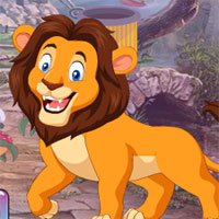 Free online html5 games - G4K Delighted Lion Escape game 