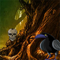 Free online html5 games - Halloween Crow Forest Escape game 