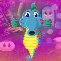 Free online html5 games - Games4king Seahorse Escape game 
