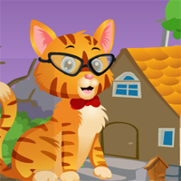 Free online html5 games - G4K Cute Hipster Cat Rescue  game - WowEscape